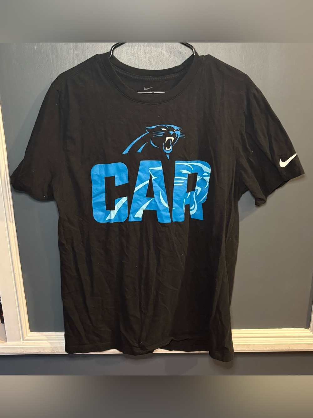 Nike Carolina Panthers Black Logo Tee